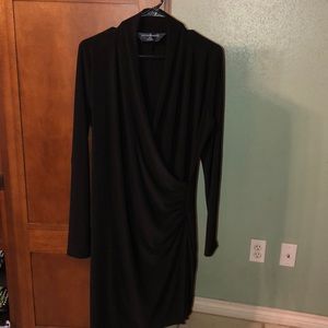 Sexy Black Wrap Dress